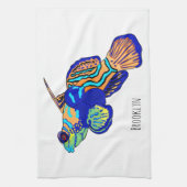 Mandarinfish cartoon illustration キッチンタオル (縦)