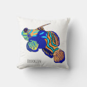 Mandarinfish cartoon illustration  クッション (正面)