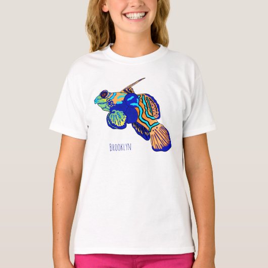 Mandarinfish cartoon illustration  tシャツ (正面)