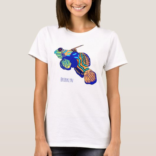 Mandarinfish cartoon illustration tシャツ (正面)