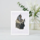 Mandeh-Pahchu、若いマンダンインディアン、プレート24から ポストカード (スタンド正面)