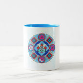 Mandela sur tasse bleu ツートーンマグカップ (中央)