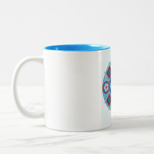 Mandela sur tasse bleu ツートーンマグカップ (左)