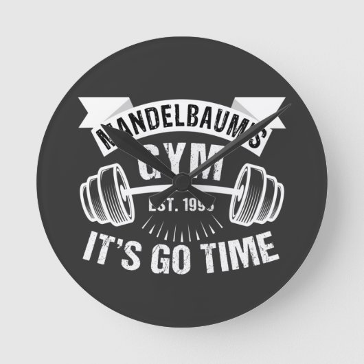 Mandelbaum's Gym It's Go Time ラウンド壁時計 (正面)