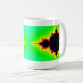 Mandelbrotのフラクタルのマグ コーヒーマグカップ (正面右)