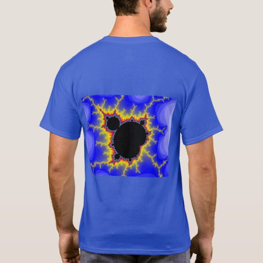 Mandelbrotの一定のフラクタルの人の基本的な暗いTシャツ Tシャツ (裏面)