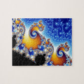 Mandelbrotの一定衛星二重螺線形のフラクタル ジグソーパズル (横)