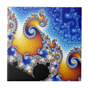 Mandelbrotの一定衛星二重螺線形のフラクタル タイル