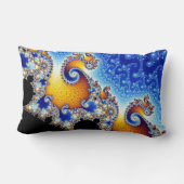 Mandelbrotの一定衛星二重螺線形のフラクタル ランバークッション (裏面)