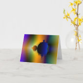 Mandelbrotの旅行のフラクタルの芸術のメッセージカード カード (黄色い花)