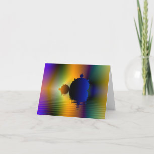 Mandelbrotの旅行のフラクタルの芸術のメッセージカード カード