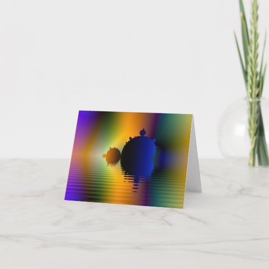 Mandelbrotの旅行のフラクタルの芸術のメッセージカード カード (正面)