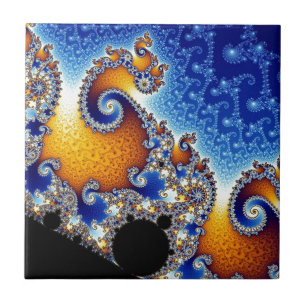 Mandelbrotの青い二重螺線形のフラクタル タイル
