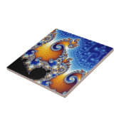 Mandelbrotの青い二重螺線形のフラクタル タイル (側面)