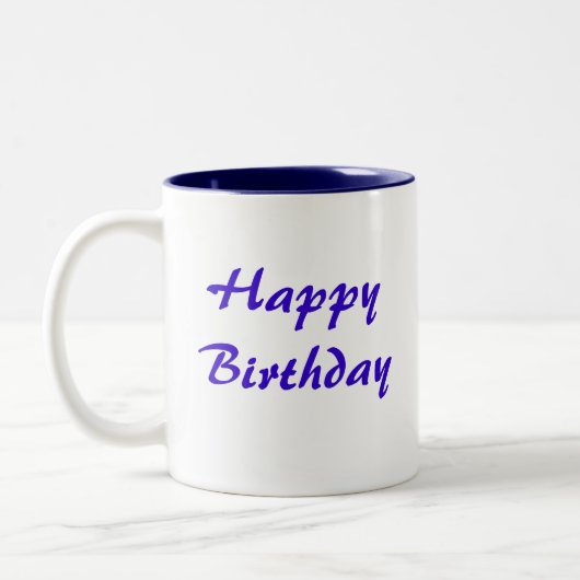 Mandelbrotの青い二重螺線形のフラクタル ツートーンマグカップ (左)