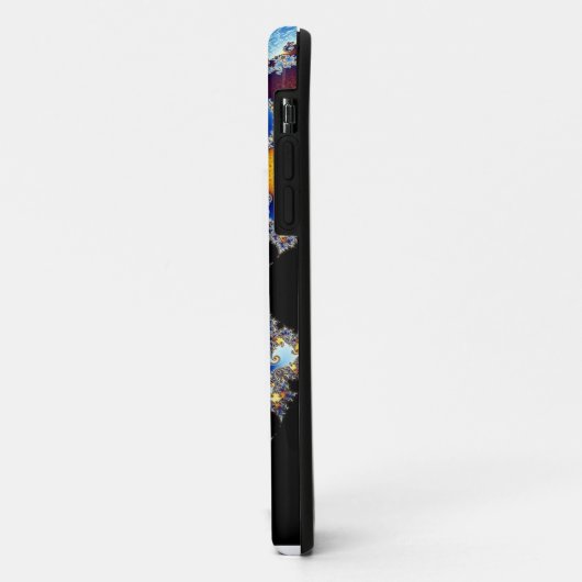 Mandelbrotの青い二重螺線形のフラクタル Case-Mate iPhoneケース (裏面/左)