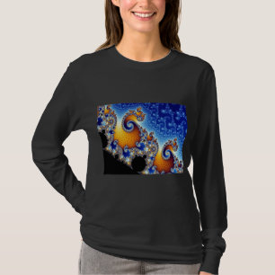 Mandelbrotの青い二重螺線形のフラクタル Tシャツ