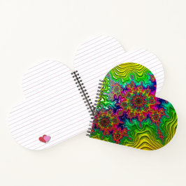 Mandelbrotカラー爆発ハートスパイラルノートブック ノートブック