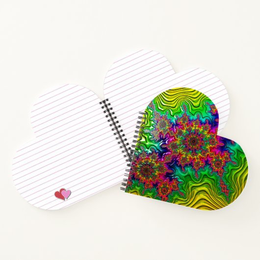 Mandelbrotカラー爆発ハートスパイラルノートブック ノートブック (内部)