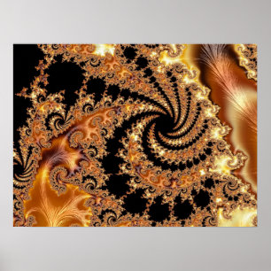 Mandelbrotセットフラクタルデジタルアートトフィー ポスター