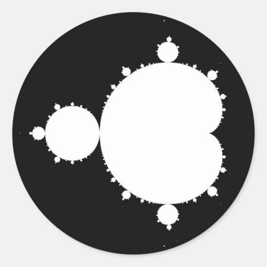 Mandelbrotセット02 – フラクタル ラウンドシール (正面)