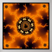 Mandelbrot Fire Fractal ポスター (正面)