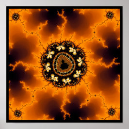 Mandelbrot Fire Fractal ポスター