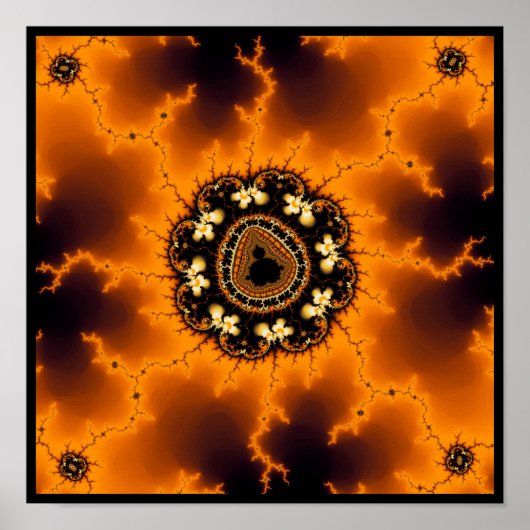 Mandelbrot Fire Fractal ポスター (正面)