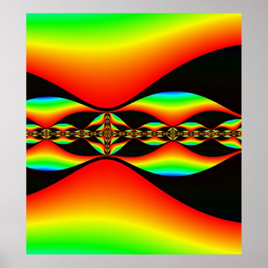 Mandelbrot Fractalを使用したポスター ポスター (正面)