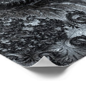 Mandelbrot in Ice Land Modern Fractal Abstract ポスター (角)