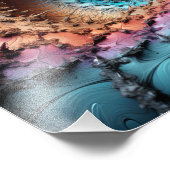 Mandelbrot Setと3Dのブラックホールの融合 フォトプリント (角)