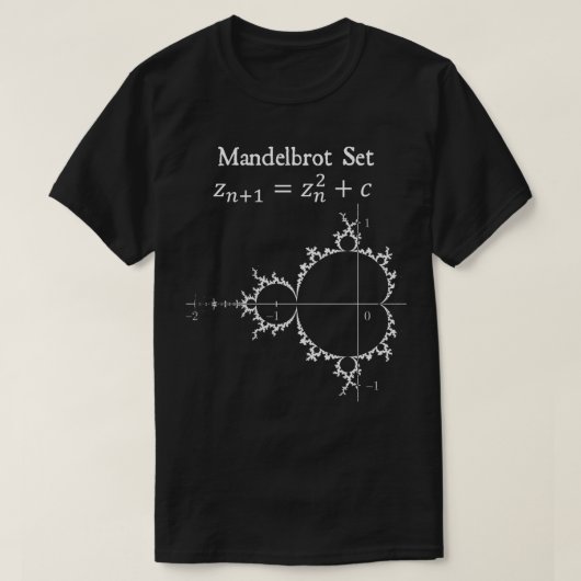 Mandelbrot Set Chaos Butterfly Physics Math Teache Tシャツ (デザイン正面)