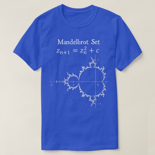 Mandelbrot Set Fractal Chaos Theory Math Physics D Tシャツ (デザイン正面)