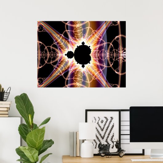 Mandelbrot : translucent ポスター (ホームオフィス)