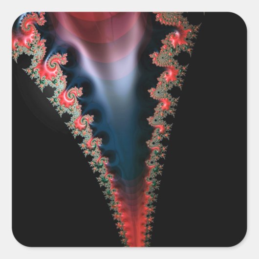 Mandelbrot Zipステッカー スクエアシール (正面)