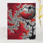 Mandelbrotsグリーティングカー空白のドの美しい カード (黄色い花)