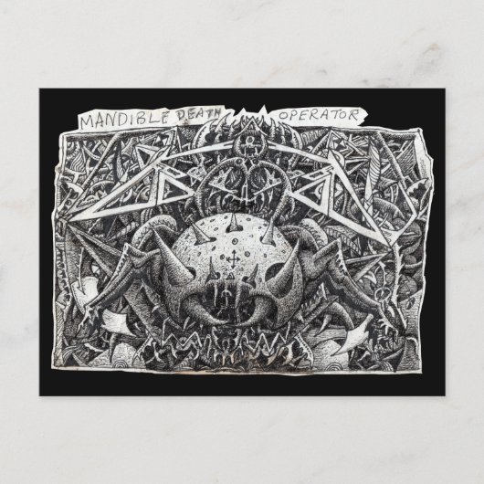 Mandible Death Operator、Brian Benson Postague著 ポストカード (正面)