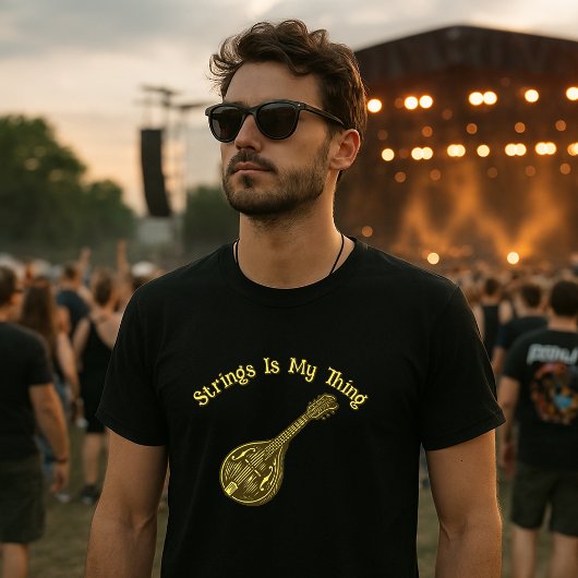 Mandolin Bluegrass Folk Music Strings Tシャツ