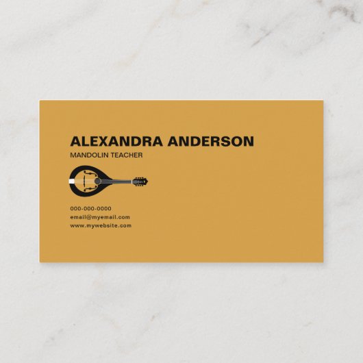 Mandolin Teacher 名刺 (裏面)