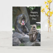 Mandrill猿の父の日カード カード (黄色い花)