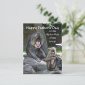Mandrill Monkey Father's Dayはがき ポストカード (スタンド正面)