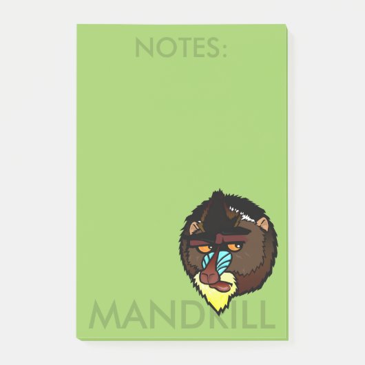 MANDRILL VERTICAL POST-ITメモ帳 ポストイット (正面)