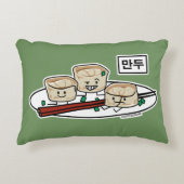 Manduの韓国のゆで団子の点心の朝食ハングル アクセントクッション (正面)