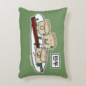 Manduの韓国のゆで団子の点心の朝食ハングル アクセントクッション (正面(垂直))