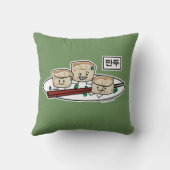 Manduの韓国のゆで団子の点心の朝食ハングル クッション (裏面)