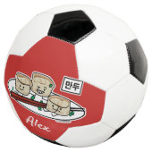 Manduの韓国のゆで団子の点心の朝食ハングル サッカーボール (3/4)