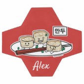 Manduの韓国のゆで団子の点心の朝食ハングル サッカーボール (フラット)