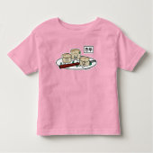 Manduの韓国のゆで団子の点心の朝食ハングル トドラーTシャツ (正面)