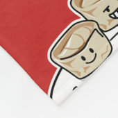 Manduの韓国のゆで団子の点心の朝食ハングル フリースブランケット (角)