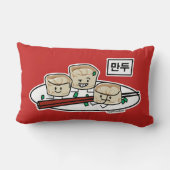 Manduの韓国のゆで団子の点心の朝食ハングル ランバークッション (裏面)